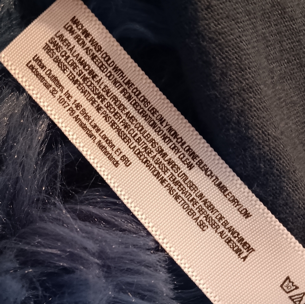 FP Movement by Free People ~ Navy Tie-Dye Oversized Active Crop Top XS - Picture 11 of 12